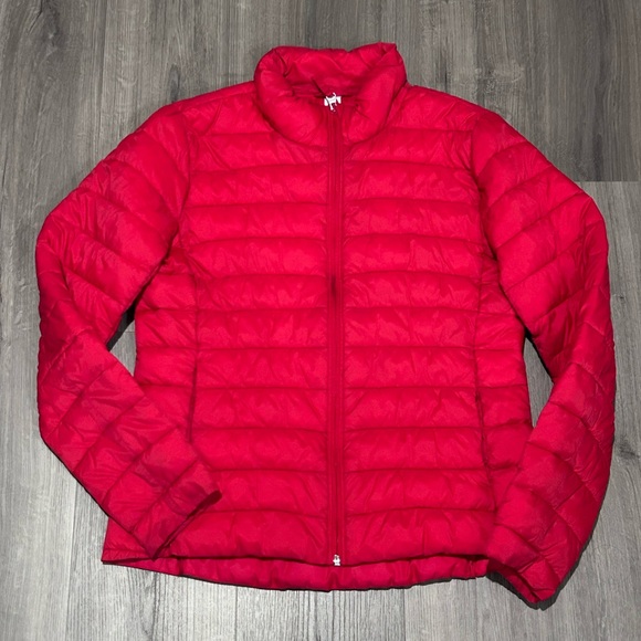 ❥𝗢𝗟𝗗 𝗡𝗔𝗩𝗬: Women’s Puffer Jacket - Red - Picture 4 of 7